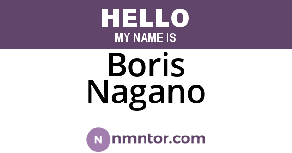 Boris Nagano