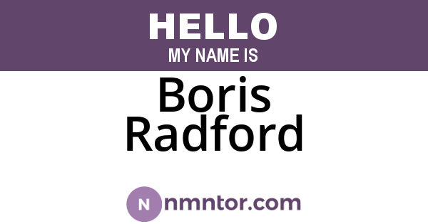 Boris Radford