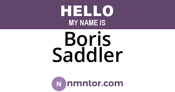 Boris Saddler