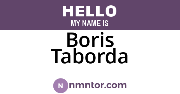 Boris Taborda