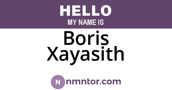 Boris Xayasith