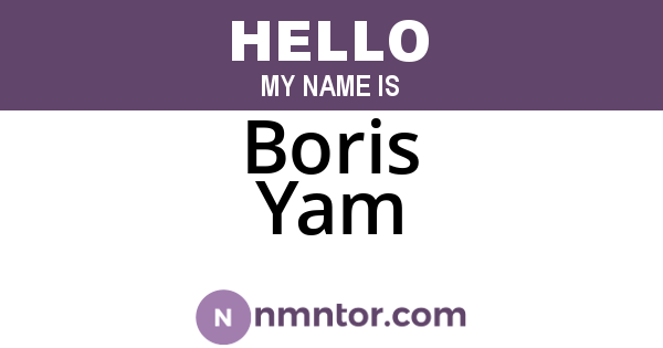 Boris Yam