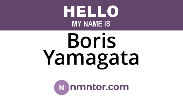 Boris Yamagata
