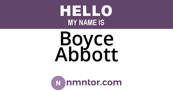 Boyce Abbott