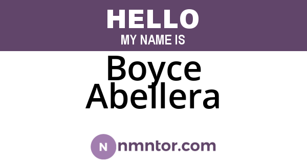 Boyce Abellera
