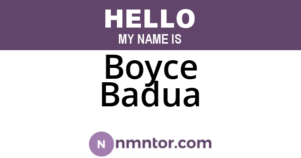 Boyce Badua