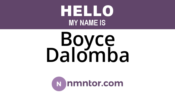 Boyce Dalomba