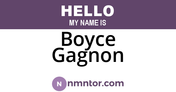 Boyce Gagnon
