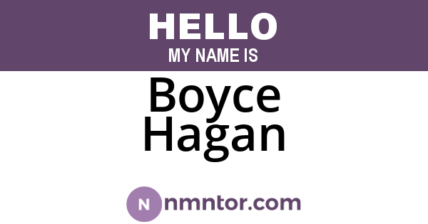 Boyce Hagan