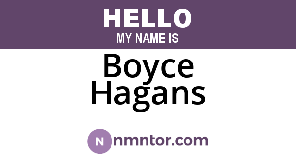Boyce Hagans