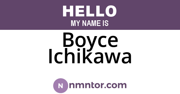 Boyce Ichikawa