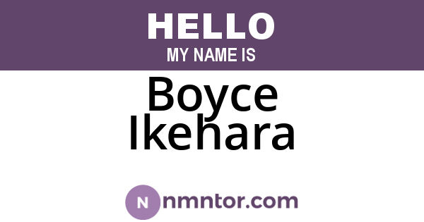 Boyce Ikehara