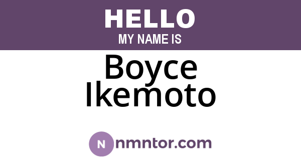 Boyce Ikemoto