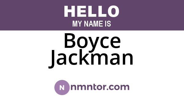 Boyce Jackman