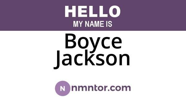 Boyce Jackson