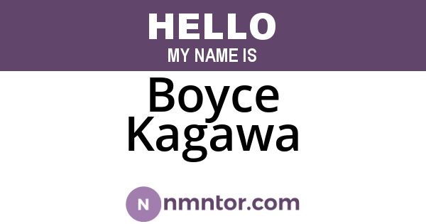 Boyce Kagawa