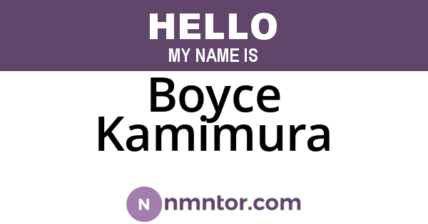 Boyce Kamimura