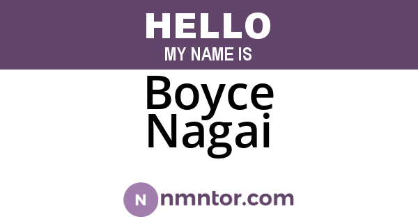 Boyce Nagai