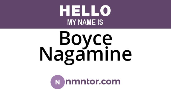 Boyce Nagamine