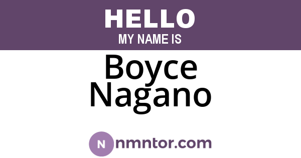 Boyce Nagano