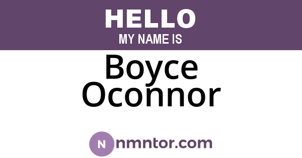 Boyce Oconnor