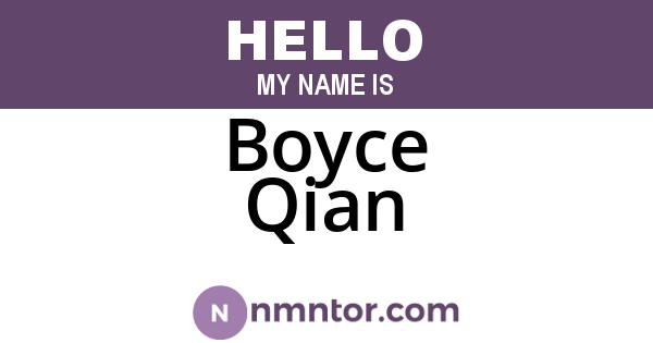 Boyce Qian