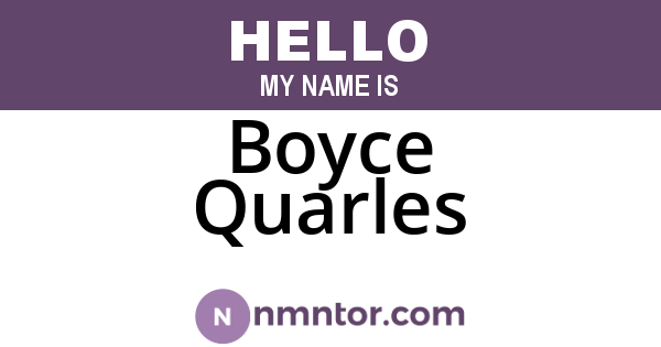 Boyce Quarles