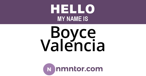 Boyce Valencia