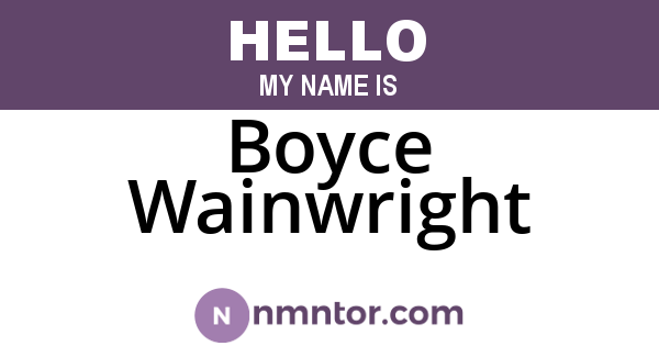 Boyce Wainwright