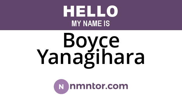 Boyce Yanagihara