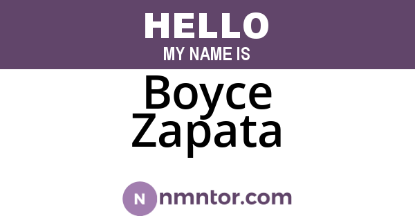 Boyce Zapata