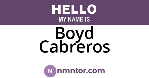 Boyd Cabreros