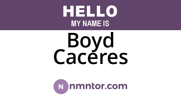 Boyd Caceres