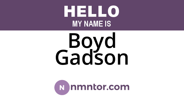 Boyd Gadson
