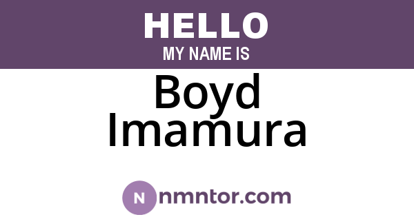 Boyd Imamura