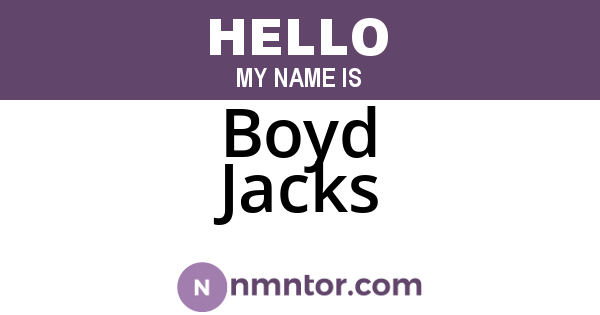 Boyd Jacks