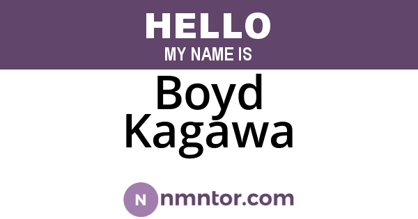 Boyd Kagawa