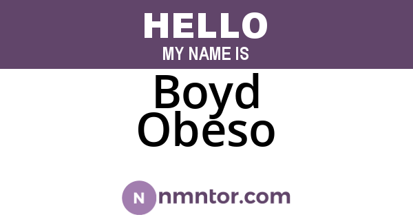 Boyd Obeso