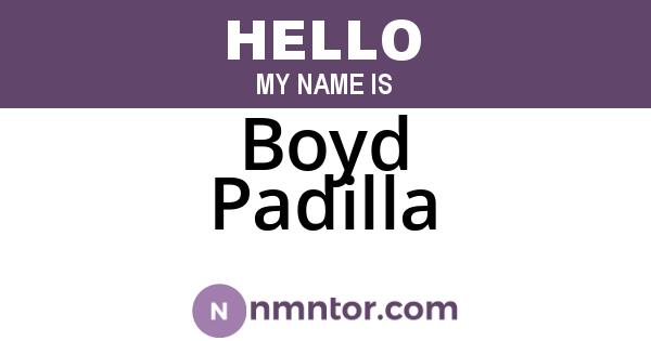 Boyd Padilla