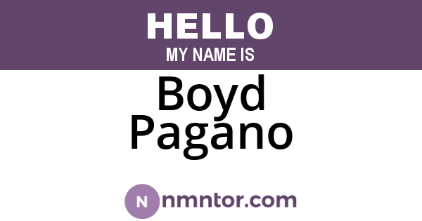 Boyd Pagano
