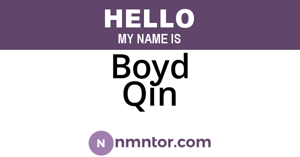 Boyd Qin