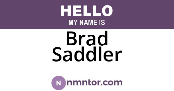 Brad Saddler
