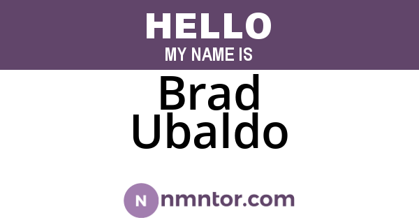 Brad Ubaldo