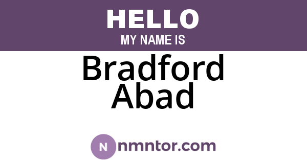 Bradford Abad
