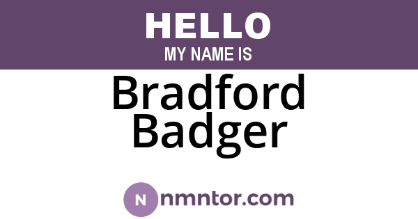 Bradford Badger