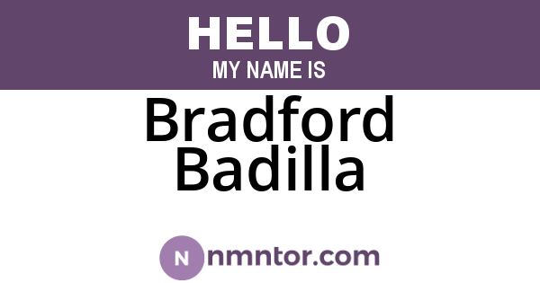 Bradford Badilla