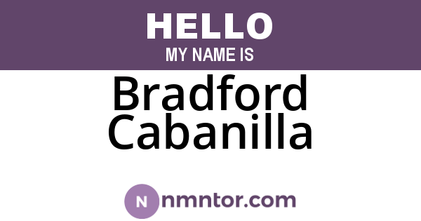 Bradford Cabanilla