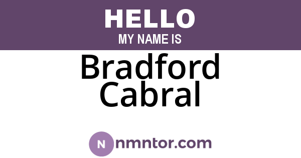 Bradford Cabral
