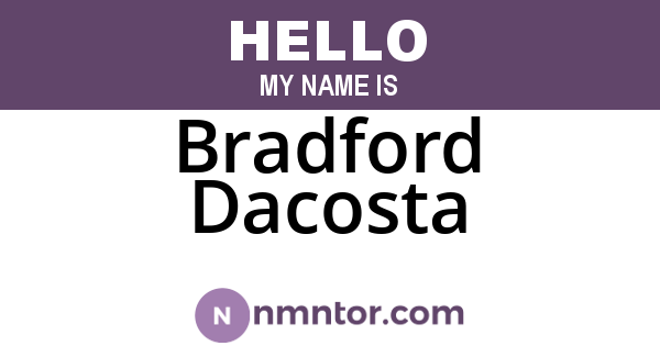 Bradford Dacosta