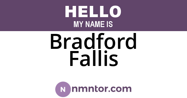 Bradford Fallis